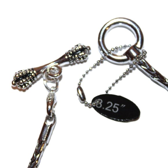 DaVinci Charm Bracelet 8.25" w/ 7 Beads - Christmas Tree NOEL Holiday Red Green - Picture 3 of 4